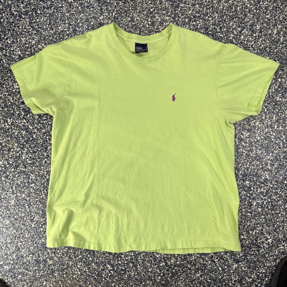 Polo Ralph Lauren Men's Large Classic Fit Green Short Sleeve‎ Crew Neck Shirt
